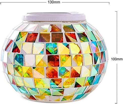 SunKite Solar Table Lights Outdoor Indoor Color Changing Crackle Crystal Glass Night Lights,Waterproof Solar Powered