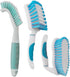 3 Pack Scrub Brush Set, Heavy-Duty Scrub Scrubbing Brushes for Cleaning, Grout