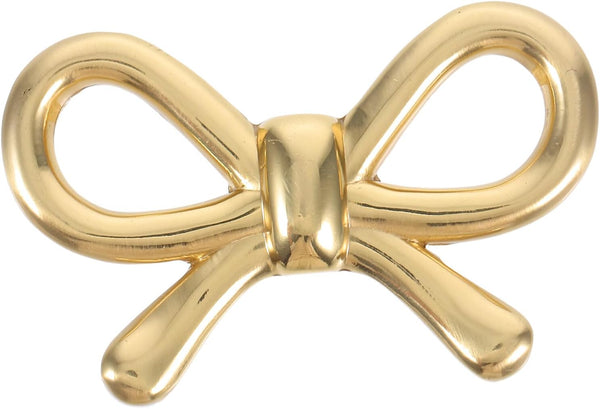 Ipetboom Brass Bow Drawer Pull Handle Small Bowknot Cabinet Wardrobe Door Handle for