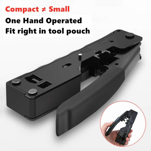 Yankok Modular Crimper for CAT5 CAT6 CAT7, Shielded and Unshielded RJ45 RJ12 RJ11 Network Connectors Ethernet Crimp
