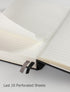 Thick College Ruled Notebook, 366 Numbered Pages, A5 Journal for Writing, 100GSM Lined Paper, Hardcover Leather