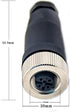 2 Pcs M12 Connector 4 pin Female D Code Straight Unshielded Screw-joint, Field Assembly Wireable Connector Straight Male Assemble Type Plug Unshiled IP67 Industrial Sensor Plug Adapter