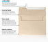 LUXPaper A7 Invitation Envelopes | 5 1/4" x 7 1/4" | 50 Qty | Peel & Press | Taupe Metallic | 80lb. Text