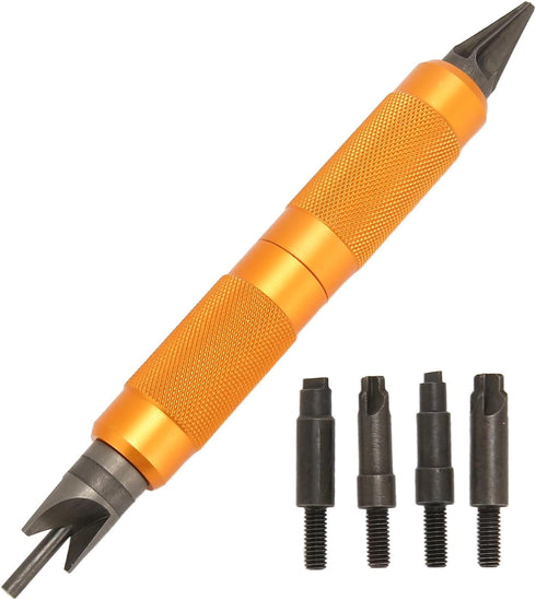 Double Ended Case Prep Multi Tool, Steel Chamfer Deburring Tools for Reloading Equipment Primer Pocket Cleaners