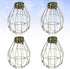 Bulbs 4Pcs Bulb Heat Lamp Bathroom Ceiling Fan Cover Vintage Light Cage Hanging Lamp Cover Industrial Lamp Cover