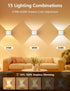 GeyouLux 10-100% Dimmable 2700-6500K, 3 5000mAh 2-Pack Motion Sensor Wall Lights, Wireless Rechargeable Wall Sconce
