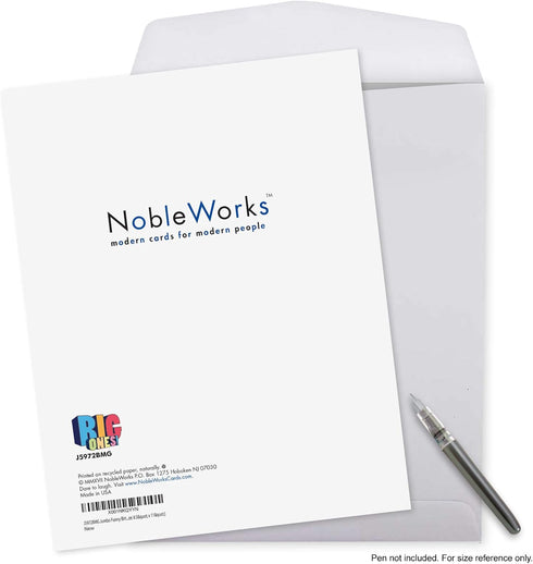 NobleWorks - 1 Large Birthday Greeting Card (8.5 x 11 Inch) - Fun Bday Celebration, Big Happy Birthday Mom