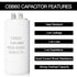 100UF CBB60 Motor Run Capacitor, 450VAC 50/60HZ Cylindrical Capacitor for Motor Run, Washing Machines, Air Conditioners and Water Pumps