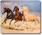 Mouse Pad with Group of Horses Galloping in Sand, Non-Slip Rubber Computer Mousemat