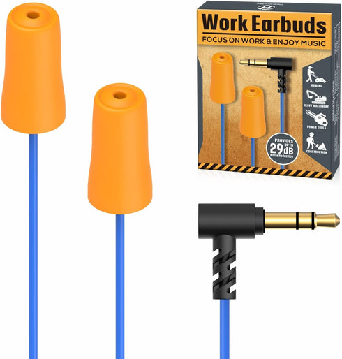 Hearprotek Earplug Headphones for Work, Safety Foam Earbuds for Hearing Protection Noise Isolation