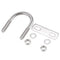 METALLIXITY U Bolts, 4 Sets (M8x35x60mm), Round 304 Stainless Steel U Bolt with Accessories for Construction, Pipe