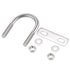 METALLIXITY U Bolts, 4 Sets (M8x35x60mm), Round 304 Stainless Steel U Bolt with Accessories for Construction, Pipe