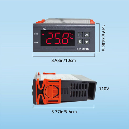 Inkbird Temp Control Thermostat ITC1000 - Dual Stage Digital Temperature Switch Controller for Heating & Cooling