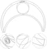 LIFKOME DIY Lamp Shades Desk Lamp Bracket, Metal Lampshade Frames for Table Lights, Moon Type Iron Cover Frames