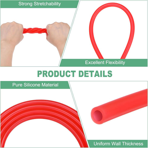 1/8"(3mm) 3/16"(5mm) 20ft(6 M METERXITY Silicone Tubing, ID x OD Silicone Rubber Vacuum Tube, M) High Temp Water Air