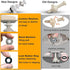 2 Pack Universal White Plastic Toilet Seat Screws Replacement Kit, Toilet Seat Hinges Bolts and Nuts for Top Mount Lid
