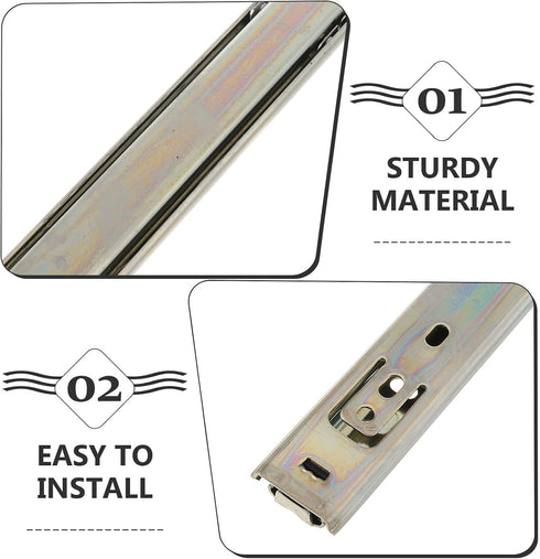 27mm 450mm Set Toddmomy Heavy Duty Wide Ball Bearing Drawer Slides Full Extension Zinc-Plated Computer Keyboard Tray