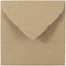 JAM PAPER 3 1/8 x 3 1/8 Square Recycled Invitation Envelopes - Brown Kraft Paper Bag, 50/Pack