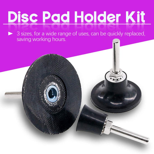 Swpeet 5 Pack 1" 2" 3" 1/4" Disc Pad Holder Kit, Universal Quick Roll On and Lock Quick Change Adapter Replacement
