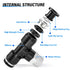 TAILONZ PNEUMATIC Male Branch Tee Push to Connect Fittings, 1/4 Inch Tube OD x 1/8 Inch NPT Thread (Pack of 10)