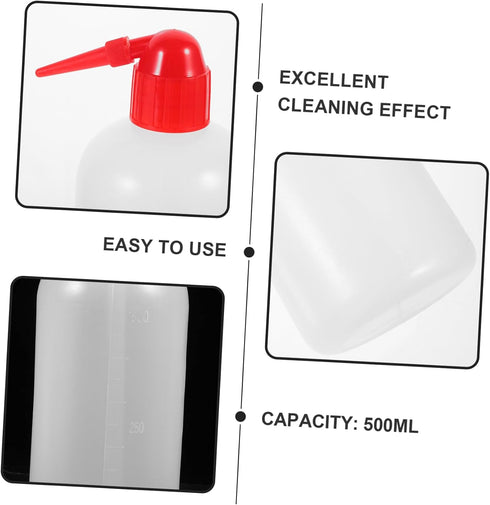 2pcs ULTECHNOVO Portable Narrow Mouth Wash Bottle with Scale for Laboratory Use Efficient Cleaning Lightweight Design