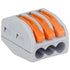 Lever Wire Connectors, Compact Splicing Electrical Connectors, 3 Conductor for Quick Connect, 50 Pack