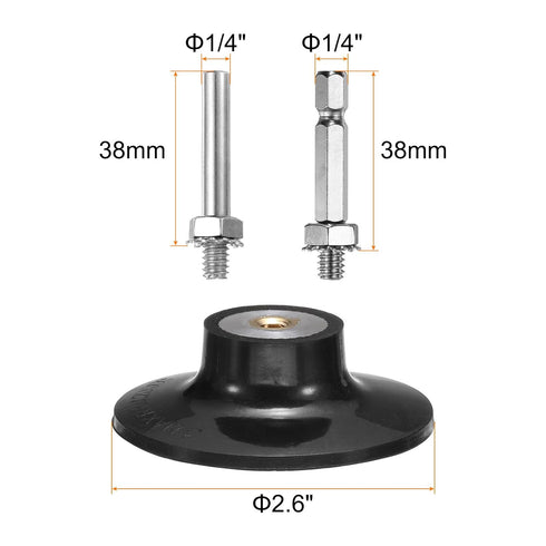 2Pack 3" 1/4" HARFINGTON Disc Pad Holder Quick Change Discs Shank Holder Mandrel for Die Grinder Sanding