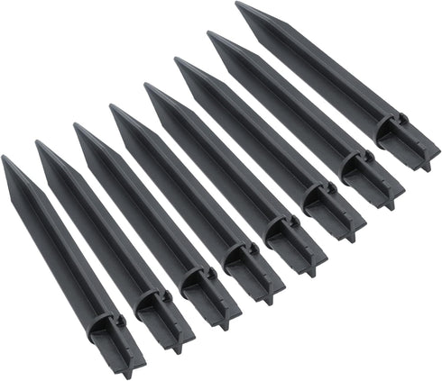 8PCS 8.25 Inch Torch Stake Pathway Light Replacement, Plastic Solar Stake for Garden and Pathway Lamps (Head Dia