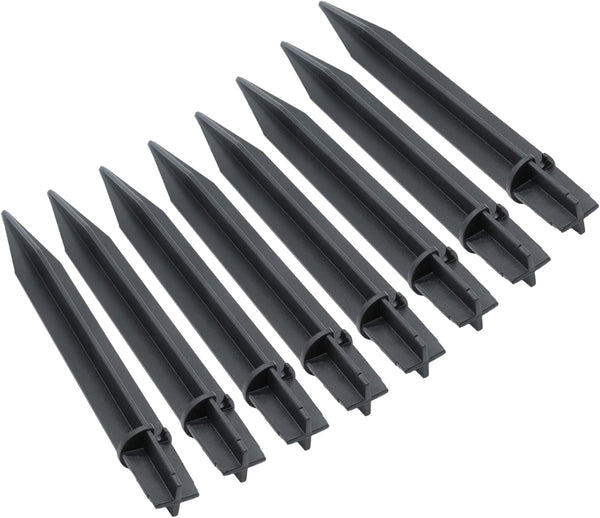 8PCS 8.25 Inch Torch Stake Pathway Light Replacement, Plastic Solar Stake for Garden and Pathway Lamps (Head Dia