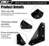 CMLY 4Pcs 66mm 66mm Corner Brace Brackets, x Corner Braces for Wood, Metal Corner Brackets, Triangle Shelf Bracket