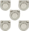 XMHF 4pcs Cupboard Drawer Flush Mount Pull Ring Handle Knob Silver Tone