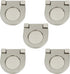 XMHF 4pcs Cupboard Drawer Flush Mount Pull Ring Handle Knob Silver Tone