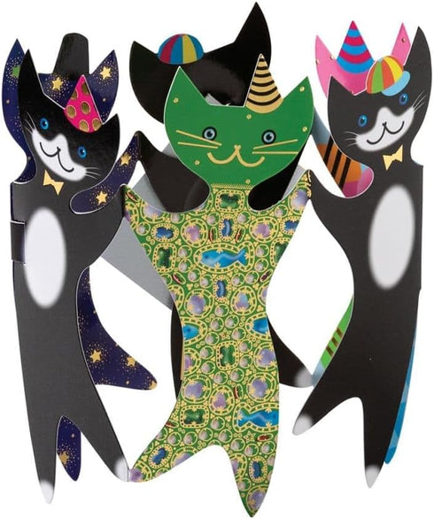 NIQUEA.D Cats with Party Hats Blank Card