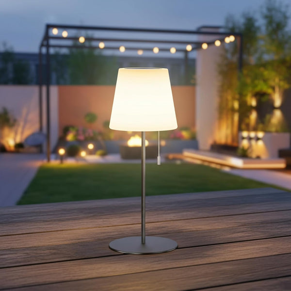 Solar Table Lamp, RGB Color Changing, Rechargeable, Water-Resistant, Indoor Outdoor Lamp for