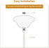 Golhom 12" Tawny Alabaster Glass Lamp Shade, Lipless Glass Lamp Dome, Fixture Replacement Globe for Torchiere Floor