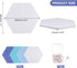 PATIKIL Felt Bulletin Board 11"x9.4", 8 Packs Self-Adhesive Hexagon Tiles for Sound Proofing with 30 Push Pins for Home