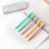 czxwyst Soft Touch Retractable Gel Ink Pens, 0.5mm Fine Point, Macarons Colors, 5-Pack, Black Ink