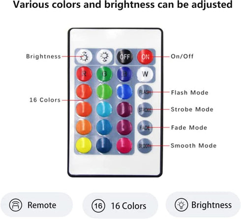 16 MIFXIN Crystal Table Lamp RGB Colors Changing Remote Control Diamond Crystal Lamp USB Charging Touch Light
