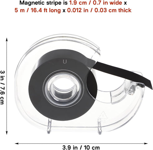 STOBOK Magnetic Tape Dispenser, Flexible Magnetic Strip with Adhesive Backing for Crafts DIY Projects