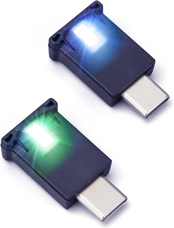 AOZITA Mini USB Type C LED RGB Light Brightness Adjustable 8 Color Changeable