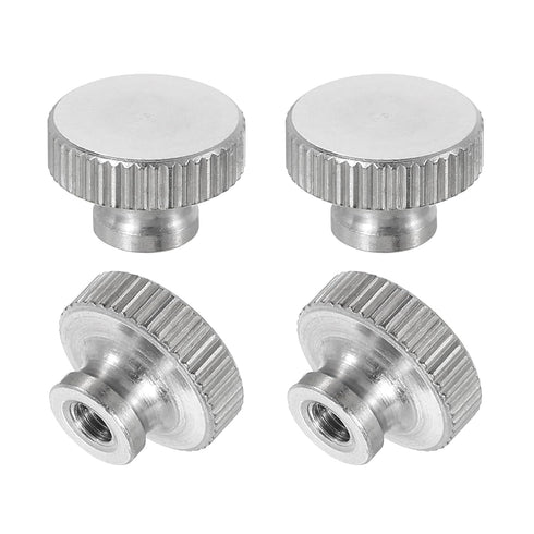uxcell Knurled Thumb Nuts - 4Pcs M3 x D11mm x H7mm Stainless Steel Round Knobs for 3D Printer Parts