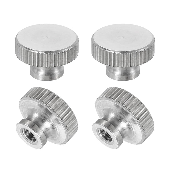 uxcell Knurled Thumb Nuts - 4Pcs M3 x D11mm x H7mm Stainless Steel Round Knobs for 3D Printer Parts