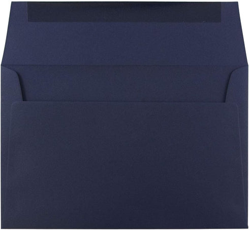 JAM PAPER A9 Premium Navy Blue Invitation Envelopes - 5 3/4 x 8 3/4 - 100/Pack