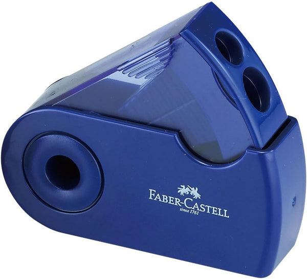 Faber Castell TFC-182797-2 Square Pencil Sharpener, Blue