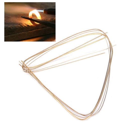 4pcs Gold Silver Copper Welding Rods, 0.5mm 0.7mm 1.0mm 1.5mm, Flexible Durable Soldering Wire for Jewelry Making