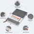 Lined Journal Notebook - 200 Pages A5 Leather Hardcover, College Ruled with Pen Loop for Writing (Grey)