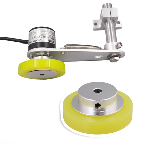 CNBTR 50x6mm Aluminum Silicone Industrial Encoder Wheel Meter for Rotary Encoder
