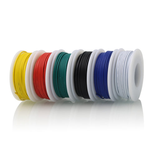 24 6 32.8 24 Hook up Wire Kit (Stranded Wire Kit) Gauge Colors feet Each Electrical Wire AWG PVC Wire