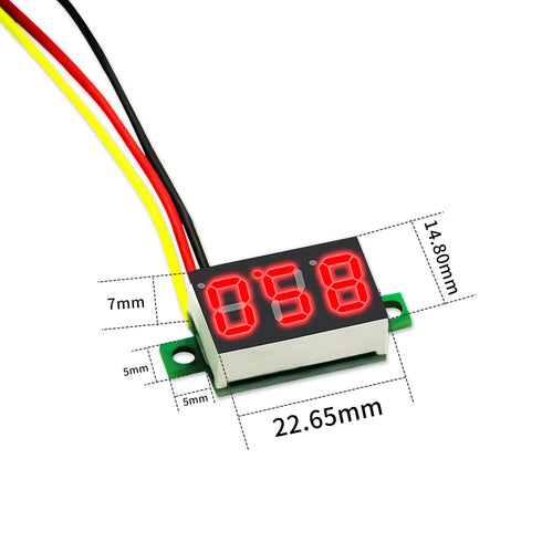 8Pcs Red 0.36 Inch DC LED Voltage Display Voltmeter, Digital DC Meter Head for Variable Power Display