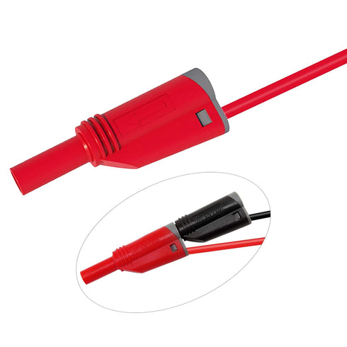 Goupchn 5PCS Silicone Test Leads, 4mm Banana Plug, Fully Insulated Safety Shrouded, Soft Wire Extension Cable for